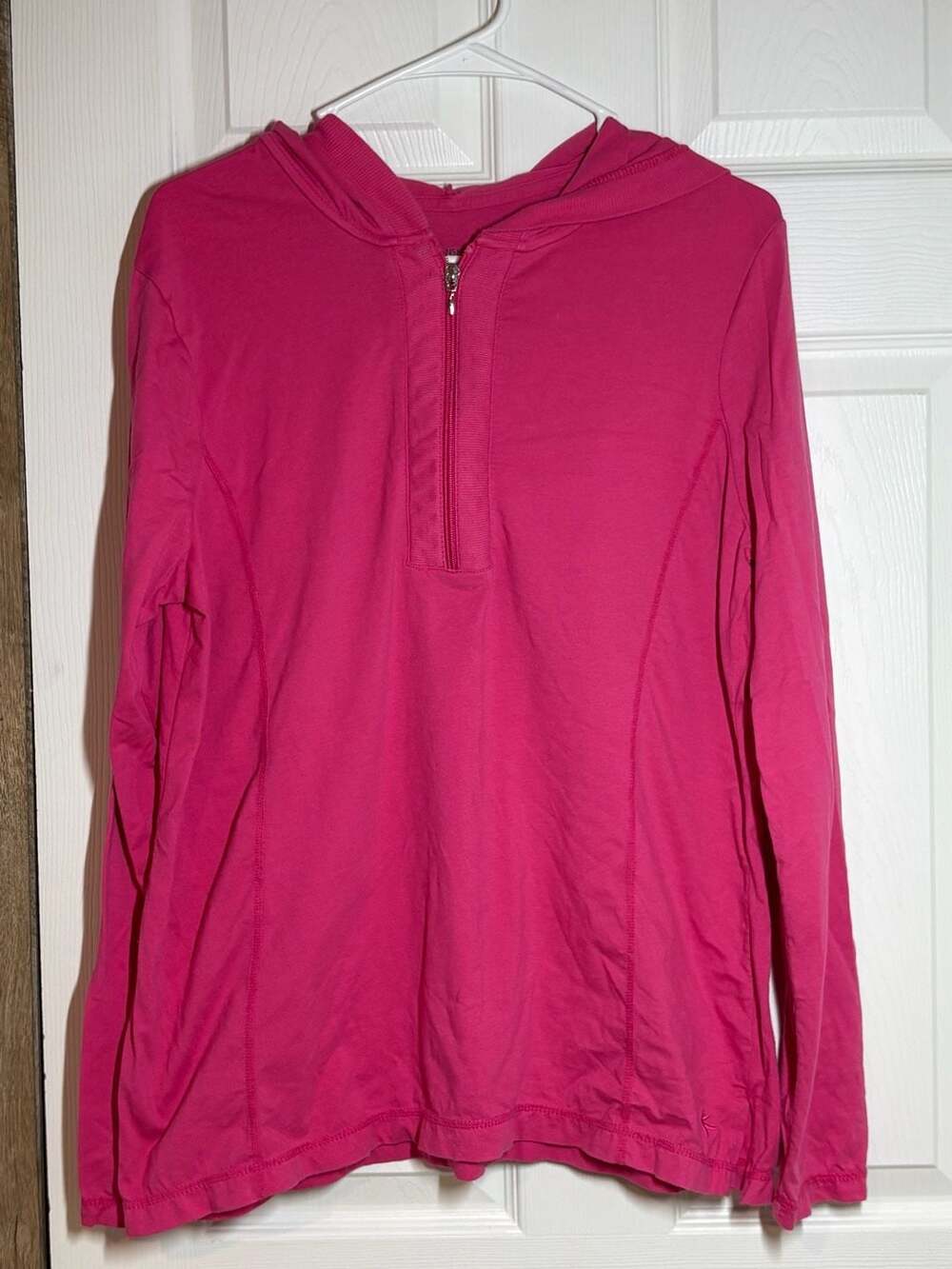 Hot Pink 1/4 Zip Pullover Hoodie XXL 2XG